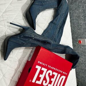 Diesel Women's Dark Blue Denim Jeans boots sz38
